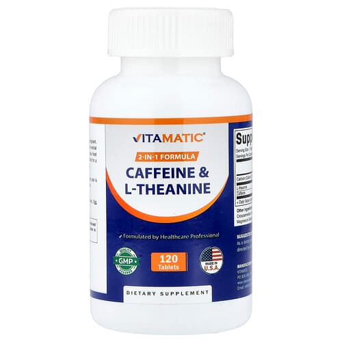 Vitamatic, Kofeiin ja L-teaniin, 120 tabletti