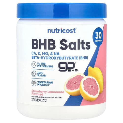 Nutricost, BHB soolad, goBHB®, maasika limonaadi, 267 g