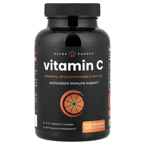 NutraChamps, C-vitamiin, 120 vegan kapslit