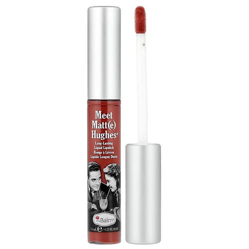 theBalm Cosmetics, Tutvuge Matt(e) Hughes®-iga, kauapüsiv vedel huulepulk, usaldusväärne, 7,4 ml (0,25 fl oz)